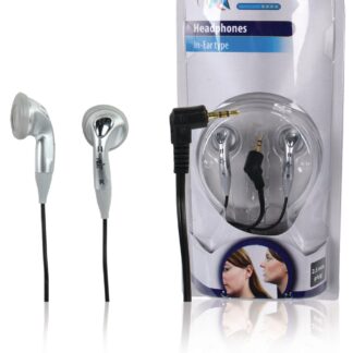 HQ In-ear stereo headphones silver 2.5mm stereo plug