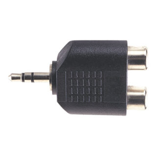 3.5 mm Stereo Plug to 2x RCA Sockets Adaptor